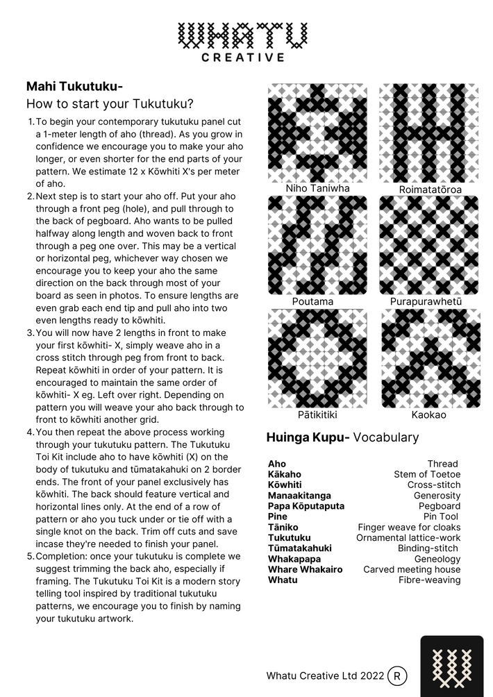 How To Tukutuku – Whatu Creative